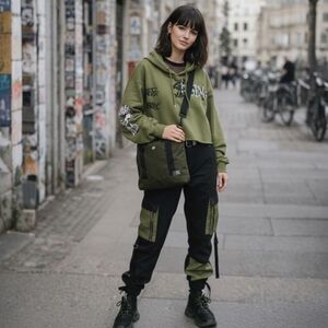 Carhartt WIP Irwin Mesh Shoulder Bag Turtle Green Black Crossbody Utility; New